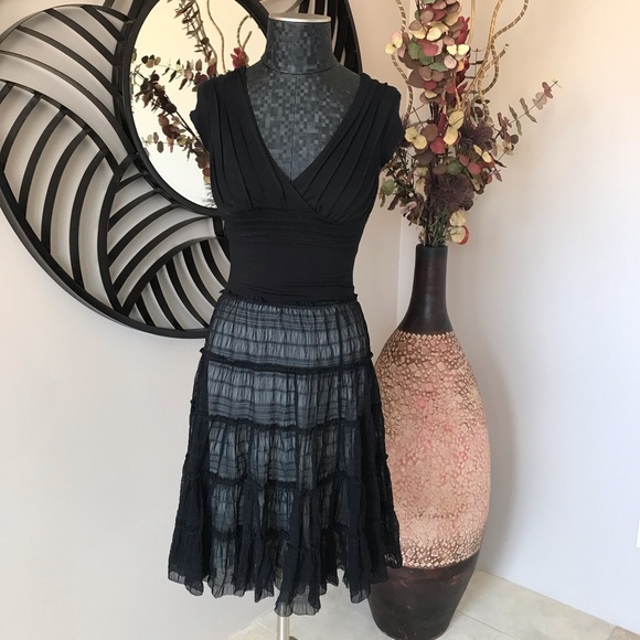 M Studio Black Sheer Skirt - Picture 2 of 4